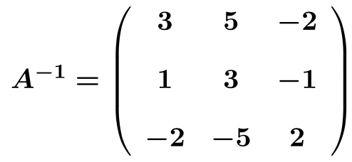 ejemplo de matriz inversa 3x3