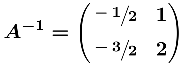 ejercicio resuelto matriz inversa por determinantes 2x2