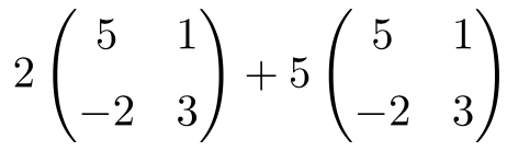 ejercicio resuelto de multiplicacion de un numero por una matriz 2x2 , operaciones combinadas con matrices