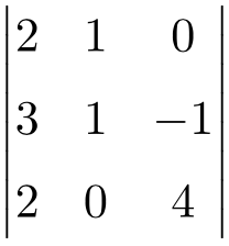 ejemplo resuelto del determinante de una matriz 3x3