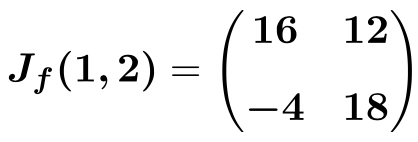 ejemplo de calcular la matriz jacobiana