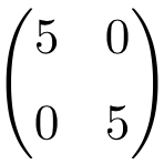 ejemplo de matriz escalar de dimensión 2x2