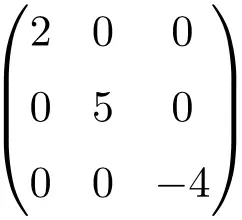 ejemplo de matriz diagonal 3x3