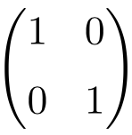matriz identidad o unica de dimension 2x2