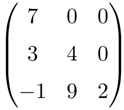 ejemplo matriz triangular inferior 3x3