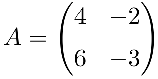 ejemplo de matriz idempotente de dimension 2x2