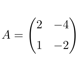 ejemplo de matriz nilpotente de dimensión 2x2