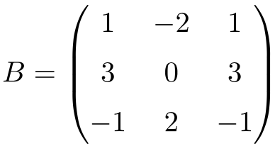 ejemplo de matriz nilpotente de dimensión 3x3