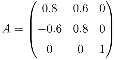 matriz ortogonal de dimension 3x3
